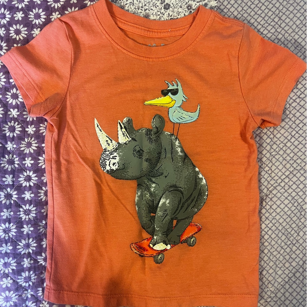 Cat and Jack rhino graphic tee
